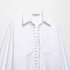 Camisa de Renda na Frente Simples Casual Versátil Moda Popular Europeia e Americana Aliexpress