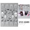 Sticker Nuevo para Arte de Uñas Transfronterizo Estampado 5D Estéreo Halloween Ojos Oscuros Araña Fantasma Telaraña Sticker para Uñas