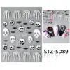 Pegatinas de Arte de Uñas Nuevas Transfronterizas Estampadas Estéreo 5D Halloween Vísceras Corazón Órgano Horror Pegatinas Adhesivas para Uñas