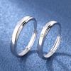 Anillos de Pareja Sencillos de Moda Japonesa y Coreana, un Par de Anillos de Plata S925 con Circonita para Hombres y Mujeres, Anillos Nuevos Personalizados para Mujeres