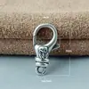 Colar Yabin de Prata 925 Pulseira com Fecho Lagosta de Prata Esterlina Pulseira Trançada DIY Fivela de Prata Retrô Colar de Pérolas Fivela de Prata