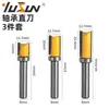 Yusheng 8x 1/2 rodamiento fresa recta 4 piezas fresa para carpintería 8-mango rodamiento fresa de recorte cabezal de fresa recta de doble filo