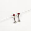 F136 titanio ombligo uña envolvente taladro checo uña de fondo plano aleación de titanio G23 joyería para piercing corporal suspensión anillo para el ombligo