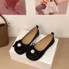 Zapatos Bean Bean 2026 Nuevo Estilo Primavera/Otoño Zapatos de Mujer Talla Grande 4143 Mary Jane Lazo Diamante Mocasines Slip-on