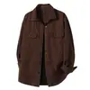 2025 Nuevo Otoño Retro Japonés Ropa de Trabajo Camisa para Hombre Versátil Suelta Casual Color Sólido Camisa Americana Trendy