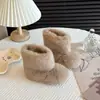 Botas de Nieve Calientes con Forro de Felpa para Niñas 2026 Otoño/Invierno Nuevo Estilo Moda para Niñas Botines Cortos de Media Caña Botas Casuales de Algodón para Niños