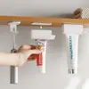 Soporte magnético para cepillos de dientes y estante de almacenamiento para debajo del espejo del gabinete, no requiere perforación, para cepillos de dientes eléctricos, rastrillos y dispensadores de pasta de dientes