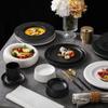 Plato para Entrantes Fríos con Concepto Artístico de Patrón de Roca Creativo de Alta Gama para Hotel Restaurante Presentación Irregular Plato Privado Vajilla de Cerámica