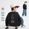 Casa da Hai Ma Outono Novo Roupas Infantis Roupas de Outono para Meninos Camisetas de Manga Longa Camada Base de Algodão Puro com Estampa de Letras