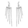 Novos brincos de franja longa com zircônia microincrustada femininos europeus e americanos transfronteiriços wish venda quente brincos de luxo leve atacado