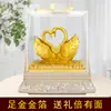 Adorno de mesa repujado de oro puro 999, decoración de lámina de oro de paz y alegría, decoración de escritorio para el hogar estilo chino nuevo, regalo de inauguración y ceremonia de apertura