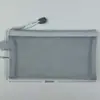 Estuche de malla transparente de gran capacidad con cremallera para almacenamiento, bolsa portátil para lápices para estudiantes, bolsa para artículos de papelería que se puede imprimir