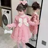Vestido de Princesa para Niña Otoño 2023 nuevo para niña pequeña estilo occidental bebé vestido esponjoso otoño e invierno vestido infantil