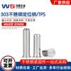 Pasador de posicionamiento de cabeza plana de acero inoxidable 303/Placa de pasador de posicionamiento de guía TPS para chapa metálica Pasador remache TPS-3MM