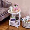 Nueva Mesa Redonda Pequeña de Estilo Europeo, Mesa Redonda Pequeña Moderna Minimalista para Sala de Estar con Almacenamiento, Mesa Pequeña Elegante para Ocio