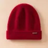 Gorro Cálido 100% Cachemir Puro para Hombres y Mujeres, Nuevo Gorro de Lana Tejido de Invierno, Gorro Casual, Gorro para el Frío al Aire Libre