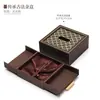 Caja de Empaque para Pulsera Antigua con Borlas, Collar, Caja de Empaque para Pulsera de Jade, Caja de Joyería de Herencia Tipo Cajón