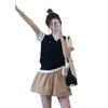 Pantalones cortos de herramientas 2025 para niños de verano, cintura alta pequeña en forma de A, delgados, casuales, sueltos, de pierna ancha, de cinco puntos, deportivos