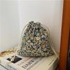 07252 Estilo Japonês Ins Retrô Floral Bolsa de Armazenamento Bolsa de Doces Atacado Portátil Casual Combina com Tudo Leve