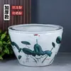 Tanque de Peixe Dourado Koi de Cerâmica Jingdezhen Tamanho Extra Grande Portão do Pátio Mar Grande Tanque de Lótus Tanque de Lírio d'Água Tanque de Água Grande Antigo