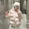 Chaqueta de Plumón de Pato Blanco 95 para Mujer Corta Nueva 2025 Engrosada Chaqueta Pequeña Rosa tipo Pan de Molde Chaqueta de Invierno