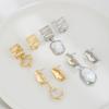 Pendientes con Anillo Colgante de Textura Arrugada Chapados en Oro de 14 Quilates que Conservan el Color, Pendientes Cóncavos Irregulares, Accesorios Metálicos para Pendientes Hechos a Mano DIY