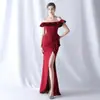 Vestido Negro Estilo Hepburn Francés para Mujer, Verano de Gama Alta Elegante Ceñido a la Cintura Vestido de Fiesta de Cumpleaños con Falda Larga de Abertura