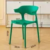 Banqueta Doméstica Forte e Durável Cadeira de Canto Encosto Mesa de Jantar Sala de Estar Alto Valor de Cor Popular na Internet Plástico Grosso Empilhável para Comer