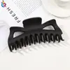 Pinza para el cabello de gran tamaño estilo coreano Qiyue, popular en Internet, con forma de disco para la parte posterior de la cabeza, pinza para el cabello con forma de tiburón esmerilado.