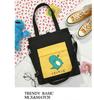 2024 Nova Bolsa Transversal de Lona Estilo Coreano Ins Simples Grande Capacidade Bolsa para Casal Campus Tutoria Bolsa de Mão Desenho Animado