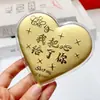 Moeda de Ouro Estilo Shuibei Token de Amor, Ouro Puro 999, Presente de Dia dos Namorados Casamento