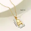 Moda Europea y Americana Diseño de Nicho de Alta Gama Collar de Acero Inoxidable Color Acero No Se Desvanece Herramienta para el Hogar Cadena para Clavícula para Mujeres