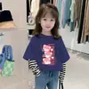 Camiseta de Manga Larga para Niña Estilo Primavera y Otoño 2026 Nueva Llegada Ropa Interior para Niños Ropa de Otoño Niñas Pequeñas Algodón Puro Moderna Ins Top
