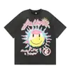 Hermosa Moda Hell Star Ins Mismo Estilo Vintage Estampado Top para Hombre y Mujer Casual a la Moda Algodón Puro Lavable Camiseta de Manga Corta