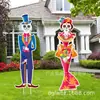 Decoración de Jardín para Halloween Esqueleto del Día de Muertos 3D Decoración Impermeable para Patio Exterior Césped Enchufe