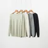 Suéter suave y cómodo de cachemira, nueva colección otoño/invierno 2026, cuello redondo, tejido fino, estilo coreano, corte holgado, adecuado como capa interior o capa base