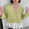 Colar Coreano Dongdaemun Retrô Multicamadas de Pérolas Sintéticas Corrente Longa Versátil para Suéter Joia Cheongsam Corrente de Bolas