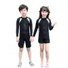 Trajes de baño para niños y niñas, pantalones de manga larga, nuevo, protección solar, secado rápido, traje de buceo dividido, trajes de baño