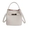 Bolso Cubo de Mano Simple y Elegante para Mujer, Bolso de Hombro Retro, Bolso Cruzado Casual para el Día a Día, Bolso con Diseño Único de Nicho