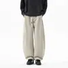 Pantalones casuales americanos holgados para hombre de otoño, colección de primavera y otoño para hombre, pantalones largos tejidos para hombre, pantalones rectos con cintura elástica para hombre