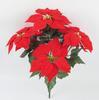 Cross-border Nova Simulação Poinsettia Natal Flor Buquê Decoração Flanela Flor Artificial Flor Arranjo Cena Flor Falsa