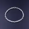 Pulsera Figaro de acero de titanio 5 eslabones cubanos de acero inoxidable para explosivos transfronterizos, pulsera de moda casual, juego de pulseras que no se decoloran