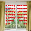 Suministros para Bodas Día de San Valentín Bandera de Amor de Fieltro Banner con Forma de Corazón No Tejido Cortina de Puerta de Corazón Rojo DIY Gratis