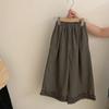 Pantalones Casuales de Pierna Ancha con Encaje, Estilo Coreano para Niñas, Otoño Nuevo 2025