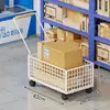 Carrito de mensajería, carrito de compras doméstico portátil, carrito de recogida de entregas de gran capacidad, carrito pequeño de arrastre para mover mercancías y hacer la compra