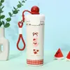 Taza Flotante de Dibujos Animados Popular para Estudiantes, Taza Portátil para Exteriores con Popote y Asa, Taza Aislada de Acero Inoxidable 316, Disponible para Venta al por Mayor
