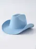 Sombrero Vaquero Occidental de Fieltro Suave para Hombre y Mujer Sombrero Casual de Ala Ligera Simple Sombrero Jazz Estilo Europeo y Americano