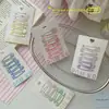 Pom.Kr Pinza para el pelo estilo coreano con estampado de gota de agua 5 cm Accesorios para el pelo de niños Pinza para flequillo dulce Pinza lateral para bebé