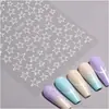 Pegatina para Uñas de Estrella de Cinco Puntas Hueca Adhesiva Plana Versátil Estrella de Cinco Puntas Pegatina para Uñas DIY Joyería Dh569