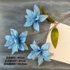 Flores artificiais à base de azul flores de casamento flores falsas neblina de alto nível flores de linha azul arranjo de flores folhas de chumbo de estrada